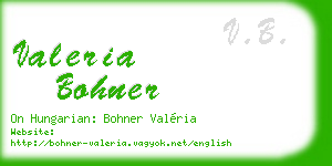 valeria bohner business card